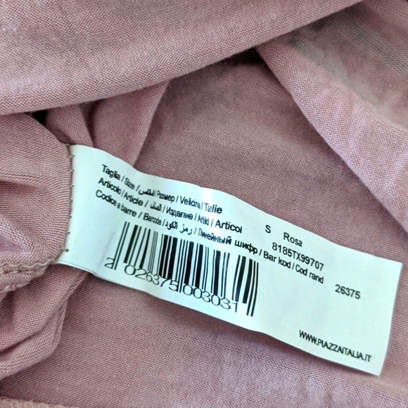 PLAZA Italia Pink Tank Top with Tulle Size Small - Picture 6 of 6